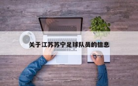 关于江苏苏宁足球队员的信息