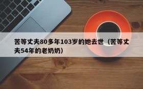 苦等丈夫80多年103岁的她去世（苦等丈夫54年的老奶奶）