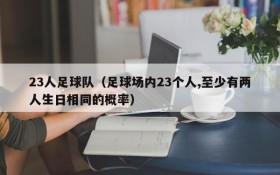 23人足球队（足球场内23个人,至少有两人生日相同的概率）